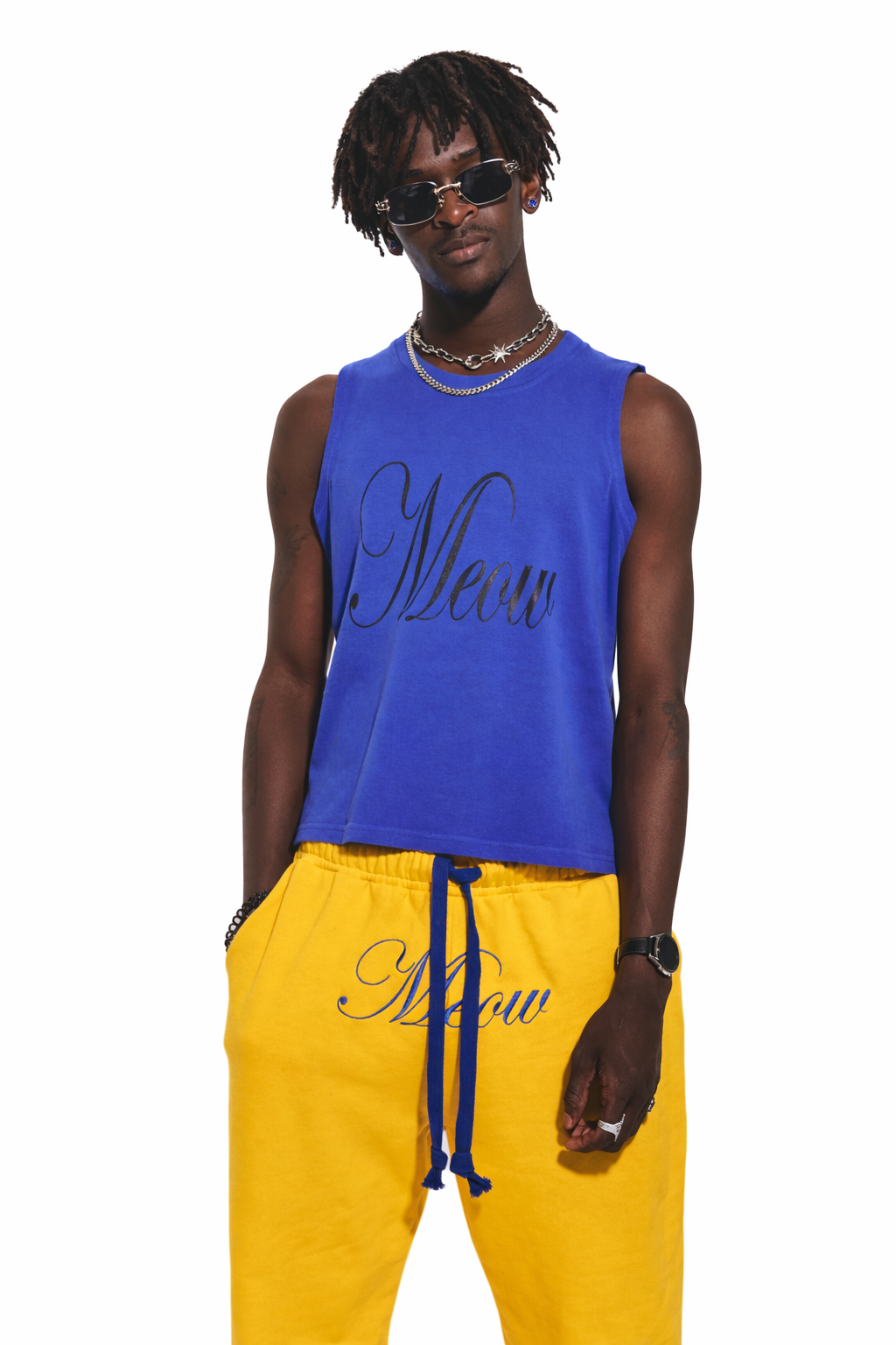 Meow Summer Tank Blue